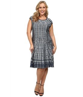 Nic Zoe Plus Size Checked Out Twirl Dress Multi