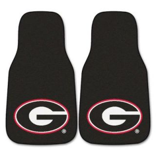 FANMATS University of Georgia 18 in. x 27 in. 2 Piece Carpeted Car Mat Set 5074