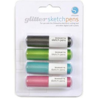Silhouette Glitter Sketch Pens, 4/pkg