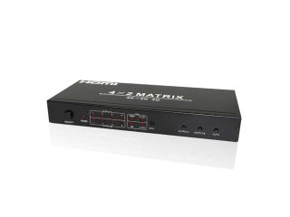 OREI HD 402 4x2 HDMI 1.4V Matrix Switch/Splitter with remote control (4 input, 2 output)