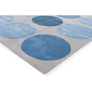 Chandra Rugs INT Hand Tufted Rectangle Contemporary Blue/Gray Area Rug