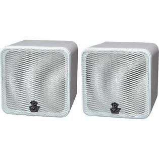 Pyle 4 200 Watt Mini Cube Speaker   White   TVs & Electronics   Home