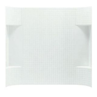 STERLING Accord Tile 1 1/4 in. x 60 in. x 55 in. 1 piece Direct to Stud Back Wall in White 71142100 0