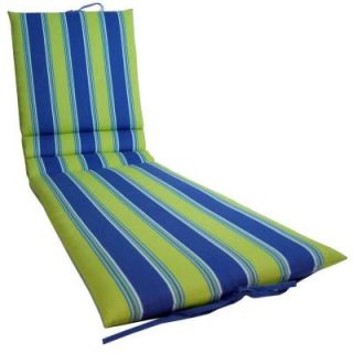 Paramus Stripe Royal Outdoor Chaise Lounge Cushion DISCONTINUED LH974 S1014