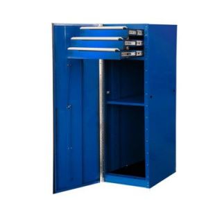Extreme Tools 16 in. 3 Drawer 1 Shelf Standard Side Cabinet, Blue EX1603SCBL