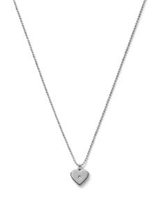 Michael Kors  Heart Charm Necklace, Silver Color