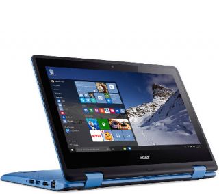 Acer 11 Windows10 Touch 2 in 1 Laptop 4GB RAM 500GBHD w/Lifetime Tech   E227879 —