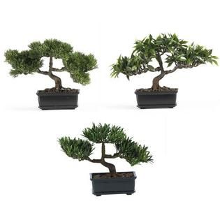 Nearly Natural 12 Bonsai Silk Plant Collection (Set of 3)   Home