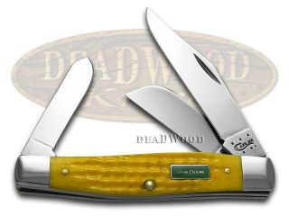 CASE XX John Deere Yellow Bone Large Stockman Stainless Pocket Knife Knives