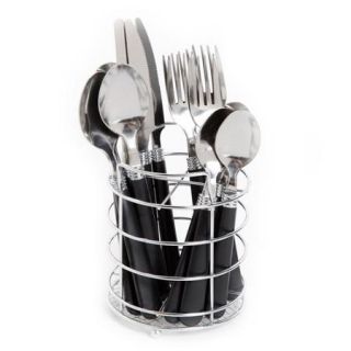 Gibson Home Sensations II 16 Piece Flatware Set with Wire Caddy