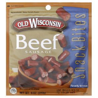 Old Wisconsin  Snack Bites, Beef Sausage, 8 oz (227 g)