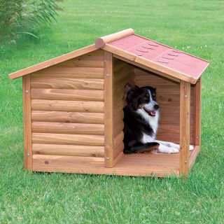 Trixie Pet Products 3.27 ft x 3.437 ft x 4.25 ft Rustic Wood Dog House