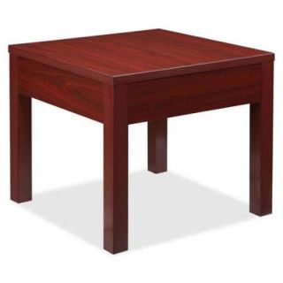 Lorell Occasional Corner Table   Square   24" X 24" X 20"   Particleboard   Mahogany (LLR61623)