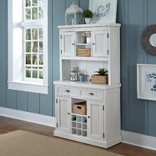 Home Styles Distressed White Nantucket Buffet and Hutch   Home