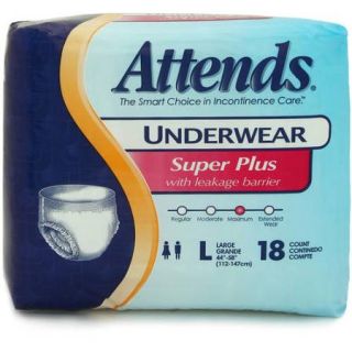 Attends Super Plus Absorbency Large Protective Underwear, 18ct