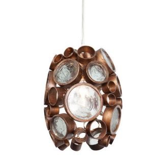 Varaluz Fascination 7 in W Hammered Ore Mini Pendant Light with Shade