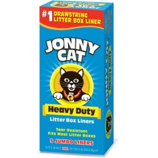 Jonny Cat Heavy Duty Jumbo w/Drawstring Litter Box Liners, 5 Ct