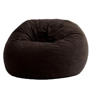 Comfort Research  4 Large Fuf Bean Bag Chair in Black Onyx Comfort