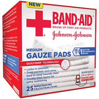 Johnson & Johnson J&J Band Aid FA Gauze 3X3 Pads First Aid Covers