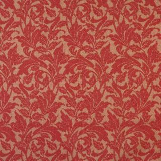 F606 Red Floral Leaf Outdoor Indoor Marine Scotchgarded Fabric By The