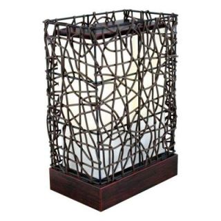 Eglo Shuko 14 in. 1 Light Outdoor Antique Brown Table Lamp 89561A
