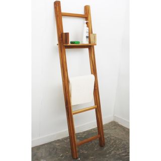 Teak Adjustable Shelf 64 inch Towel Ladder (Thailand)  