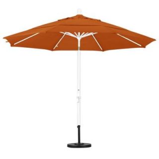 California Umbrella 11 ft. Aluminum Collar Tilt Double Vented Patio Umbrella in Tuscan Pacifica GSCU118170 SA17 DWV