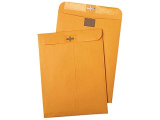 Clear Clasp Envelopes, 9"x12", 100/BX, Kraft QUA43568