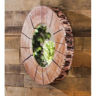 Faux Tree Section and Bark Wooden Mirror by Evergreen Enterprises, Inc