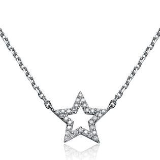 COLLETTE Z Cubic Zirconia (.925) Sterling Silver Star Shape Micro Pave