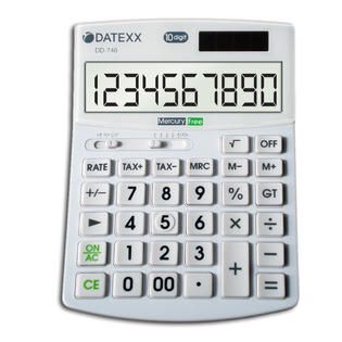 Datexx Hybrid Power 10 Digit Desktop Calculator   Office Supplies