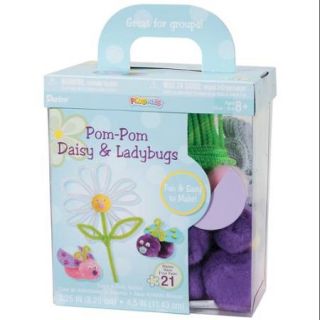 Foam Kit Makes 21 Pom Pom Daisy & Ladybugs