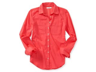 Aeropostale Womens Solid Button Down Blouse 863 L
