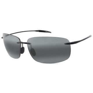 Maui Jim Unisex Breakwall 422 02 Black Polarized Square Sunglasses