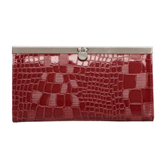 Dasein Fold over Quilted Patent Clutch with Removable Shoulder Strap