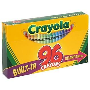 Crayola  Crayons with Built In Sharpener, 96 crayons