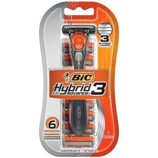 BIC Hybrid Advance Disposable Shaver Handle & Cartridges, 1kt