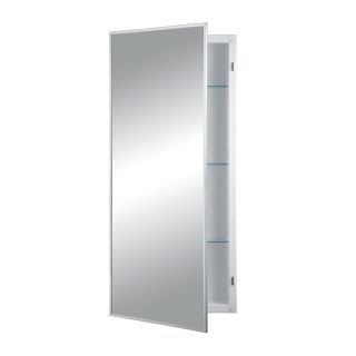 Broan Federal Spec 16 in W x 36 in H Stainless Steel Metal Recessed Medicine Cabinet