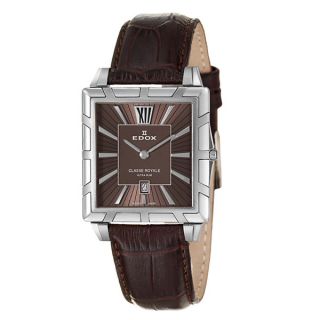 Edox Womens Classe Royale Brown Stainless Steel Swiss quartz Watch