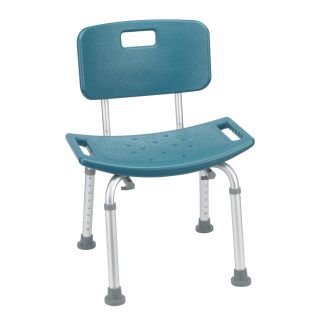 Teal Bathroom Safety Shower Tub Bench Chair with Back  
