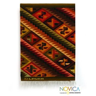 Handcrafted Wool Andean Mosaic Tapestry (Peru)