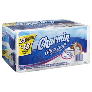 Charmin Bathroom Tissue, Ultra Soft, 2 Ply Sheets, 24 rolls   Food