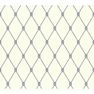 Nautical Living Knot 27 x 27 Trellis Wallpaper