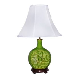 Apple Green Spiral Ceramic Table Lamp   Shopping   Great