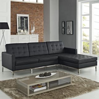 Leather Right Arm Corner Sectional Sofa