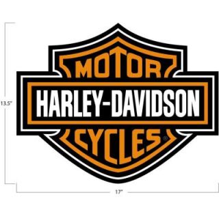 Harley Davidson Die Cut Heavy Duty Vinyl 17 in. x 14 in. Utility Car Mat 001118R01