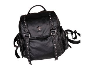 AM Landen® BLACK Synthetic Soft Leather Studded Backpacks School Bag Leisure