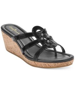 Cole Haan Womens Shayla Platform Wedge Thong Sandals   Shoes