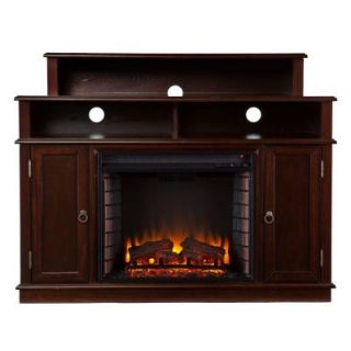 Southern Enterprises Addison 47.75 in. Freestanding Media Electric Fireplace in Espresso HD9434