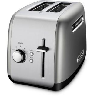 KitchenAid 2 Slice Toaster with Illuminated Buttons in Contour Silver KMT2115CU